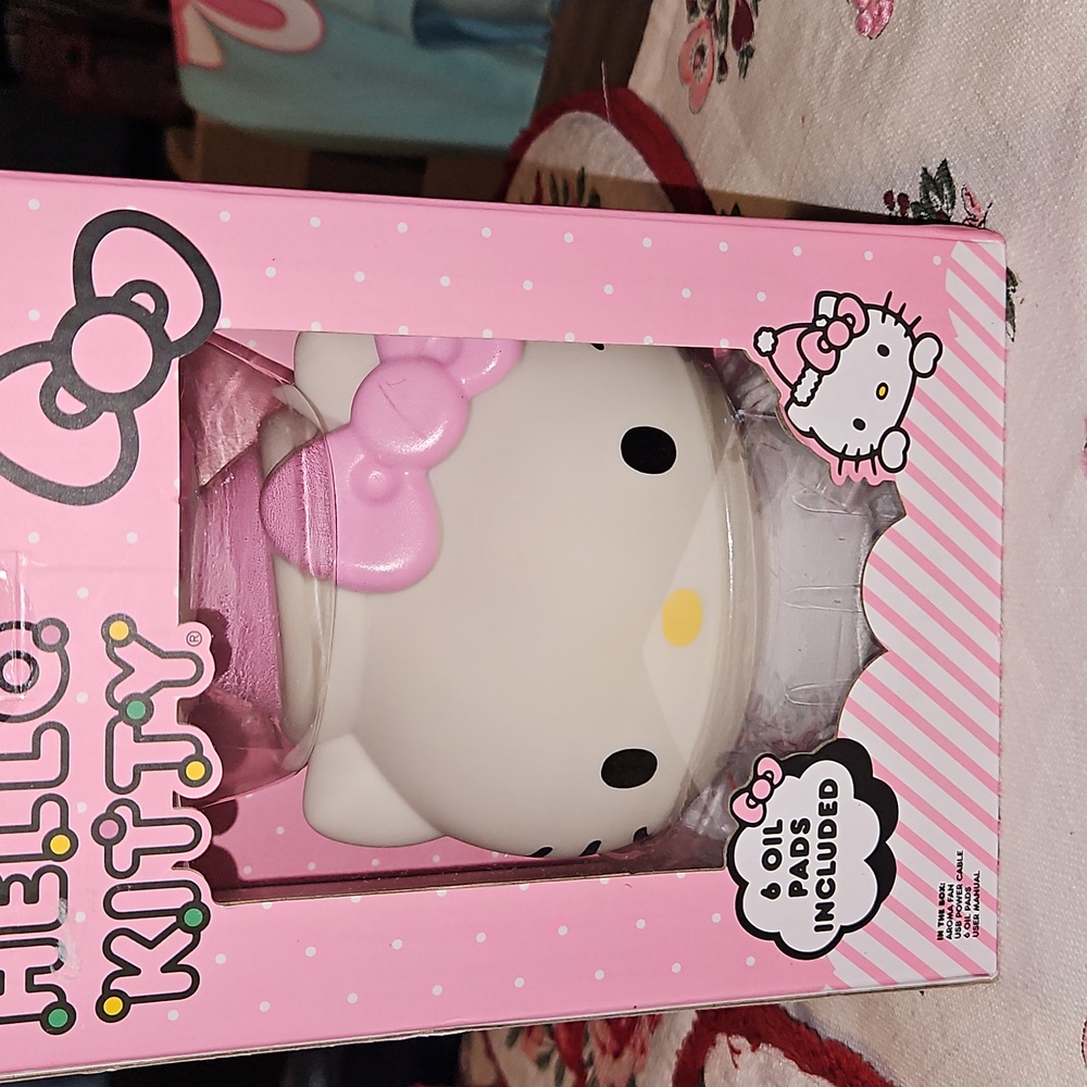 Hello Kitty LED Pink Santa Hat Aroma Fan New